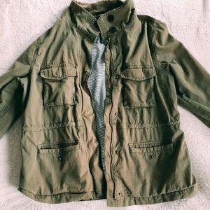 GAP Olive/Army Green Cropped Utility Jacket!